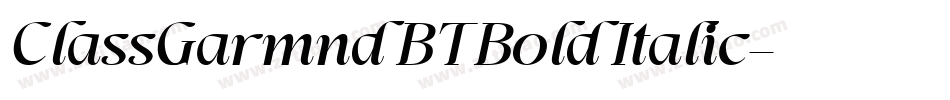 ClassGarmnd BT Bold Italic字体转换